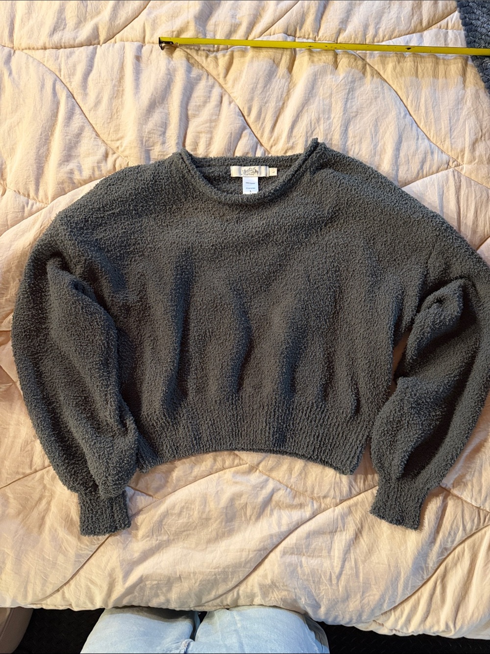 NWOT forest gray/green Textured Women's Sweater